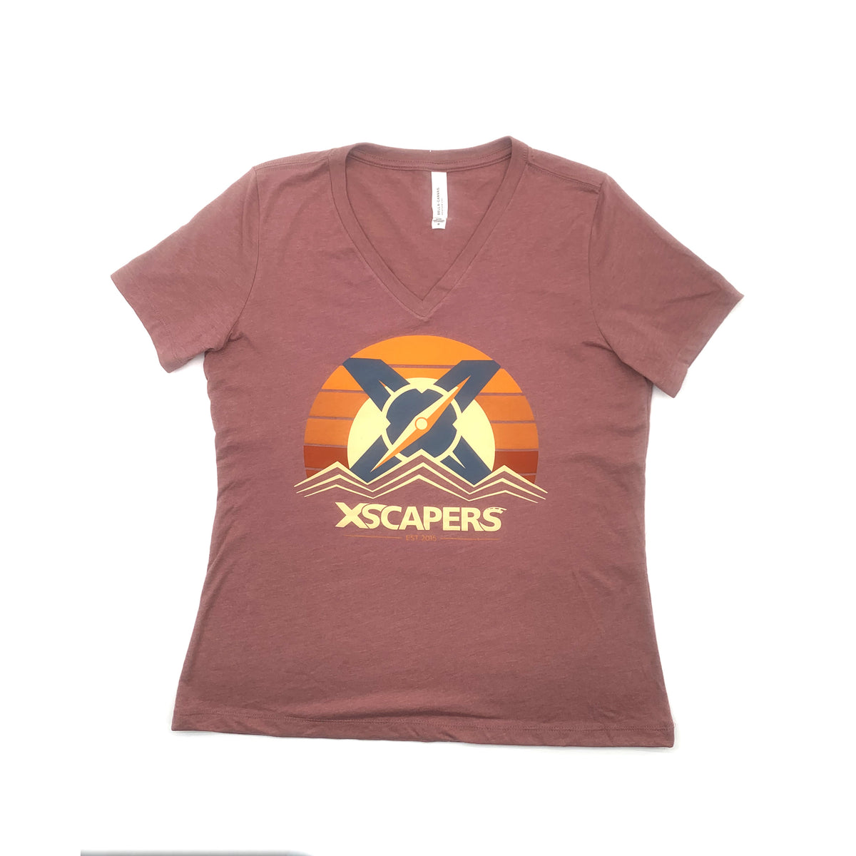 Xscapers Sunset Mauve Ladies V-Neck